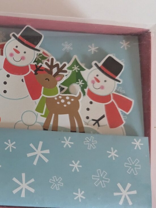 NWT 8 Pop-Up Snowman Winter Christmas Holiday Cards Paper Magic Group Open Box - Picture 3 of 11